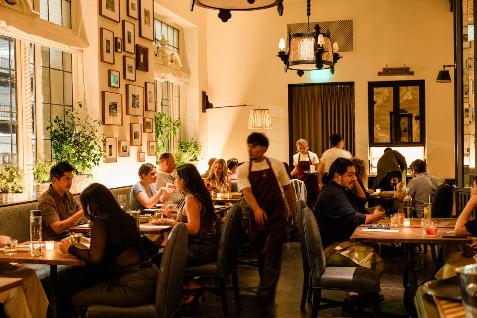 The dining room at Gable during dinner service