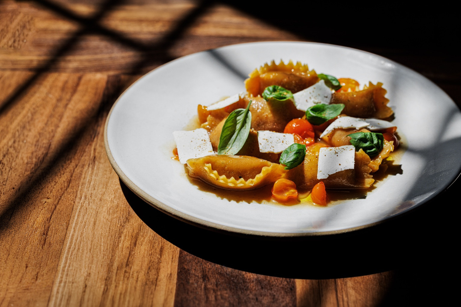 Smoked tomato agnolotti